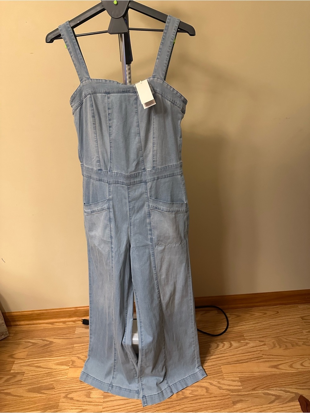 Blue Thread Tribal Light Wash Denim Jumpsuit with Wide Legs